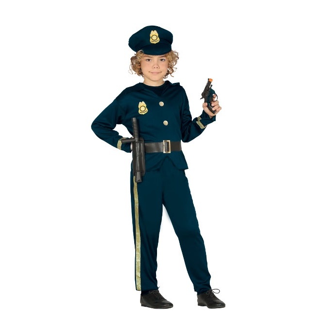 Gorra Policía infantil con placa dorada