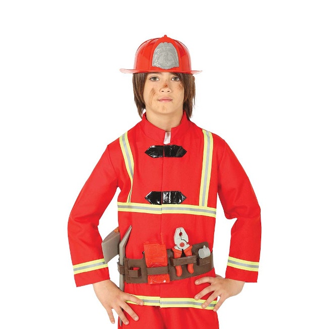 Cinturón con accesorios y casco de bombero infantil por 9,25 €
