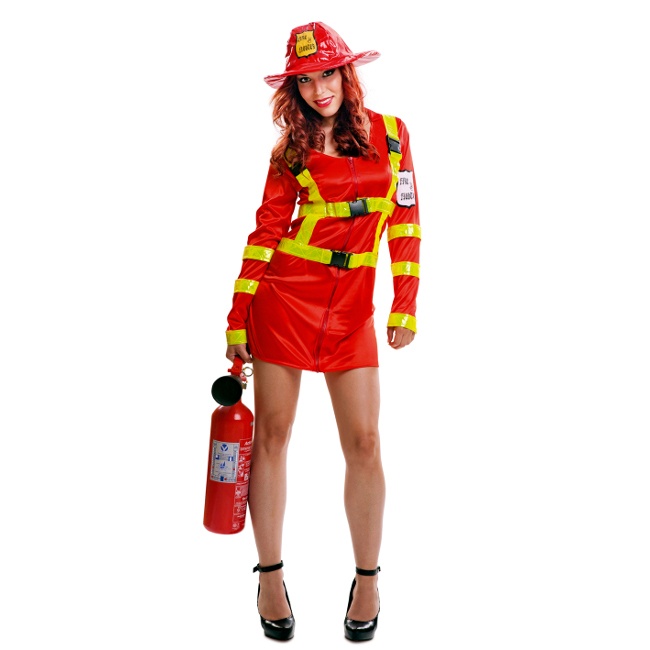 Disfraz de bombero rojo para mujer por 23,50 €