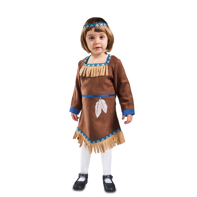Disfraz de indio marrón para bebé niña por 17,00 €