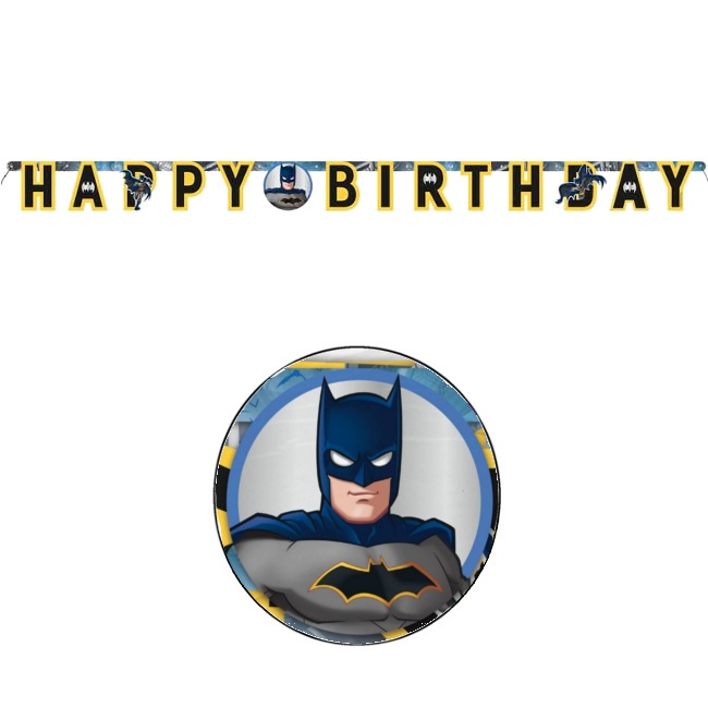Guirnalda Feliz Cumpleaños de Batman - 1,75 m por 3,50 €