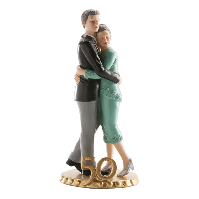 ▷ Figura para tarta de boda Bodas de oro 50 aniversario ❤️