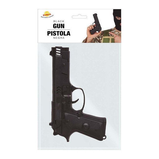 Pistola Disfraz Negra 25 cms > Complementos para Disfraces > Armas