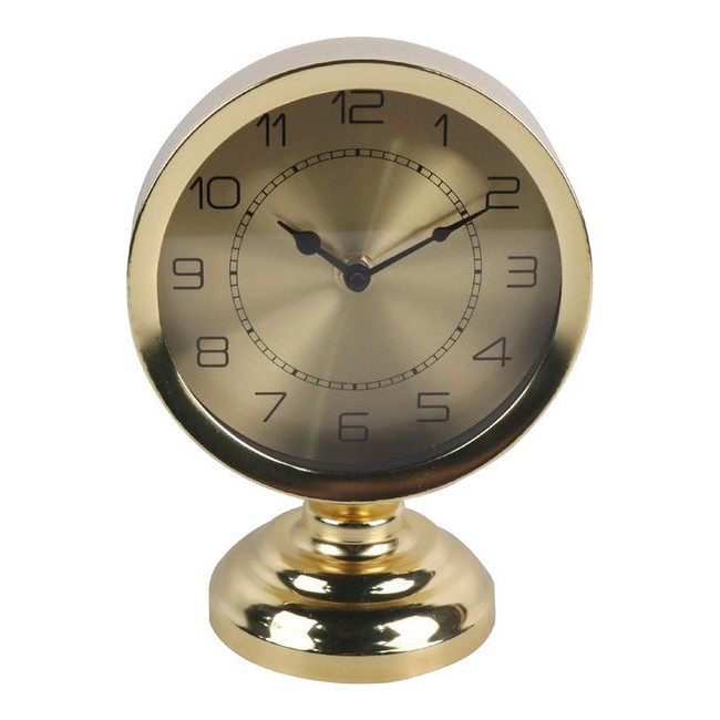 Reloj de mesa en metal dorado - mueblescartón.es