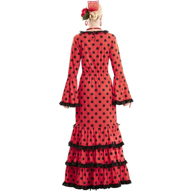 Disfraz de Sevillana Rojo y Negro Mujer