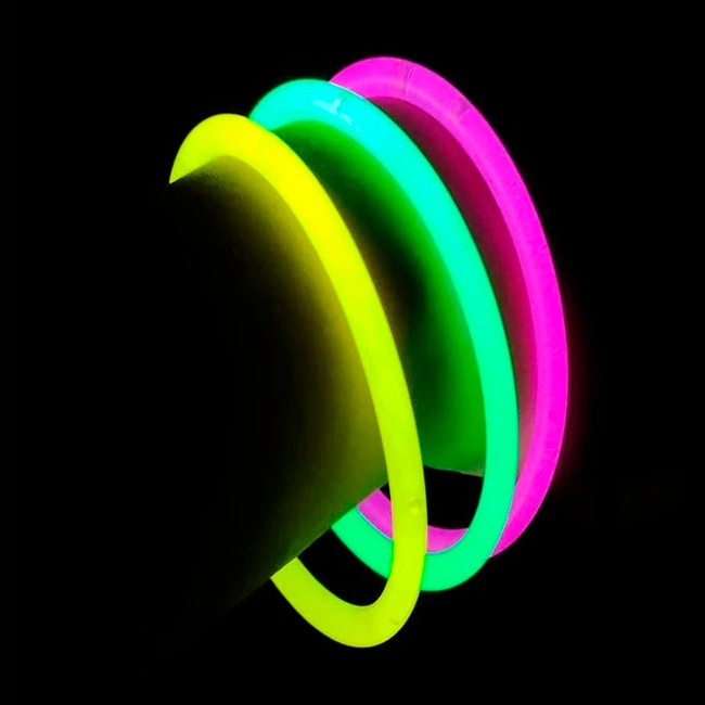 Pulseras luminosas fluorescentes surtidas