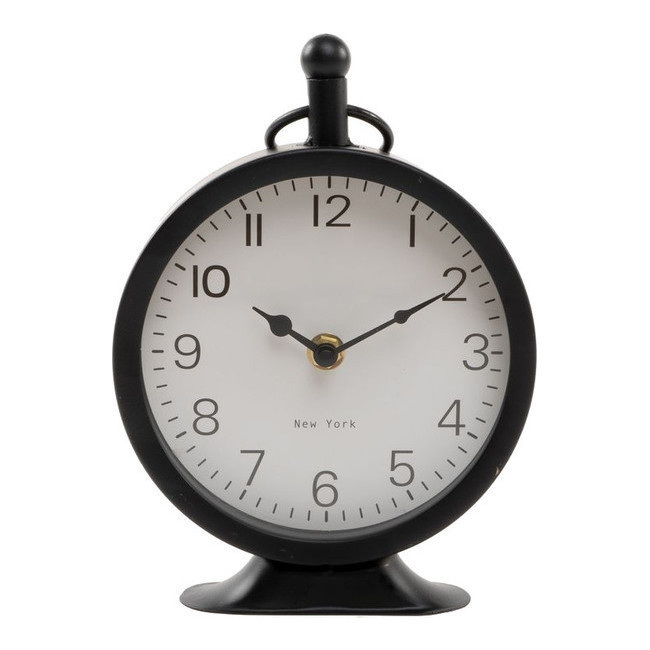 Reloj de mesa diseño manzana negro, blanco