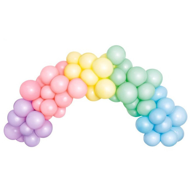 Guirnalda de globos arcoiris pastel de 2,5 m - Oh yeah! - 40 unidades por  6,25 €