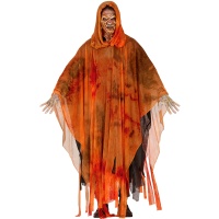 Disfraz de fantasma tétrico naranja para hombre