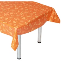 Mantel naranja de calabazas de 1,32 x 1,17 m