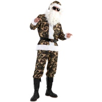 Disfraz de Papá Noel militar para adulto