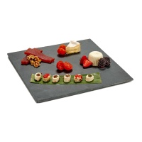 Plato de 30 x 30 cm pizarra