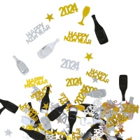 Confeti de Happy New Year metalizado de 20 gr