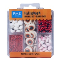 Sprinkles de Halloween de ojos sangrientos - 67 gr