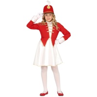 Disfraz de majorette rojo para niña