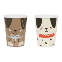 Vasos de Perros de 220 ml - 6 unidades