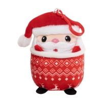 Peluche de Papá Noel navideño de 10 cm