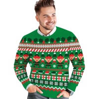 Jersy de Navidad de elfo para hombre