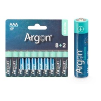 Pilas Alcalinas Tipo AAA - Argon - 10 unidades