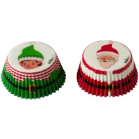 Cápsulas para cupcakes de Papá Noel y Reno - 36 unidades