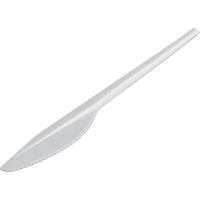 Cuchillos de 100 cm de plástico blanco - 25 unidades