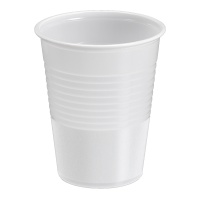 Vasos de 200 ml de plástico blanco - 50 unidades