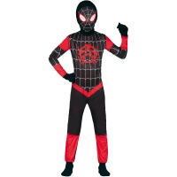 Disfraz de hombre araña negro y rojo para niño