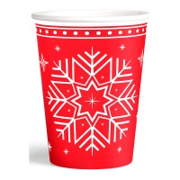 Vasos de Winter rojo de 270 ml - 6 unidades