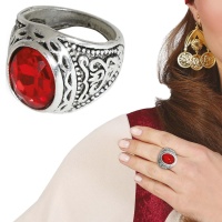 Anillo con rubí rojo