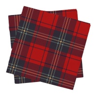 Servilletas de tartan de 16,5 cm - 20 unidades