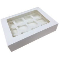 Caja para 12 cupcakes blanca - Azucren