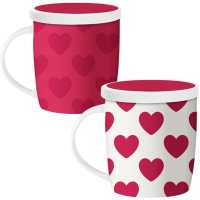 Taza de 350 ml Corazones con filtro - 1 unidad