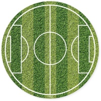 Papel de azúcar de campo de fútbol de 15,5 cm