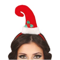 Diadema de gorro de Papá Noel mini