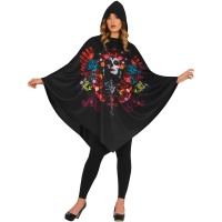 Poncho de catrina para mujer