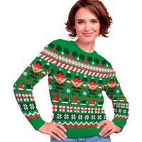 Jersy de Navidad de elfo para mujer