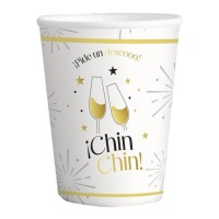 Vasos de Nochevieja Chin Chin de 266 ml - 6 unidades