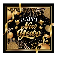 Servilletas de Happy New Year de 16,5 cm - 20 unidades