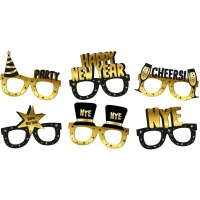 Gafas de Happy New Year - 6 unidades