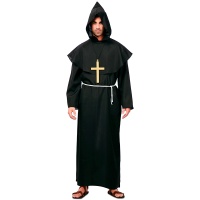 Disfraz de monje satánico negro para adulto