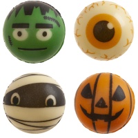 Figuras de chocolate blanco en bola de Halloween - 56 unidades