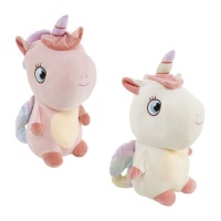 Peluche de Unicornio sentado de 30 cm - 1 unidad