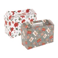 Caja para lote de 33,5 x 20,5 x 15 cm de Navidad clásica - 1 unidad