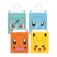 Bolsas de Pokemon de papel de 21,5 x 13 cm - 8 unidades