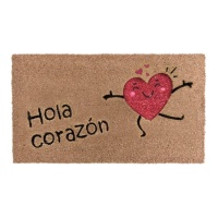 Felpudo Hola corazón