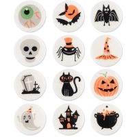 Figuras de azúcar de noche de Halloween de 3 cm - 100 unidades