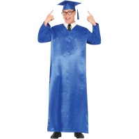 Disfraz de diplomado azul para adulto