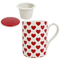 Taza de 295 ml Corazones con filtro