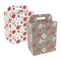 Caja para lote de 34,5 x 28 x 21 cm de Navidad clásica - 1 unidad