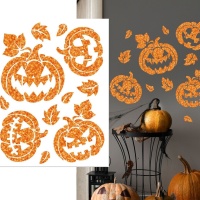 Decoración adhesiva de calabazas con purpurina de 40 x 30 cm